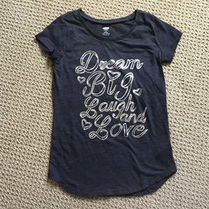 Old Navy Black Tee with White Print